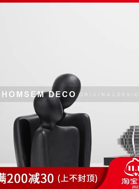 简约创意恋人摆件现代家居客厅酒柜电视柜布置软装饰情侣寓意礼物