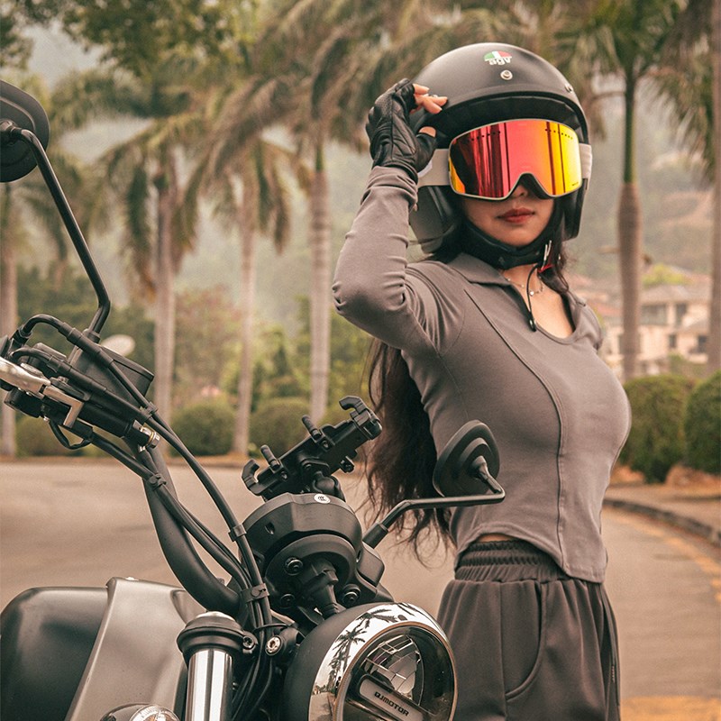 BOLLFO摩托车风镜复古哈雷越野防雾防尘近视全天候磁吸骑行护目镜