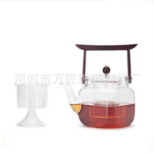 日式 煮茶器厚大容量玻璃煮茶壶电陶炉壶烧水提梁家汽用加蒸WKG蒸