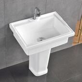 槽阳台洗衣池带搓间板陶瓷盆卫立柱942盆深水洗菜盆单槽洗生衣盆