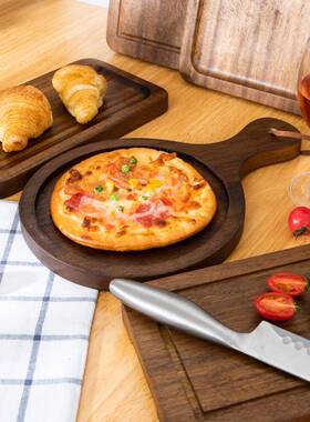 整木黑胡桃木砧小板日式用案切面菜板牛排吐司包托盘FZP披家萨木