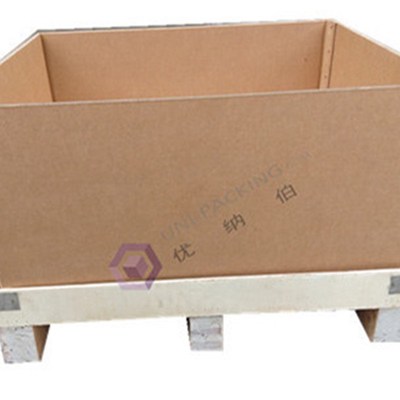 重型纸箱厂家 汽车零部件带托盘高承重耐破包装箱 大型设备周转箱