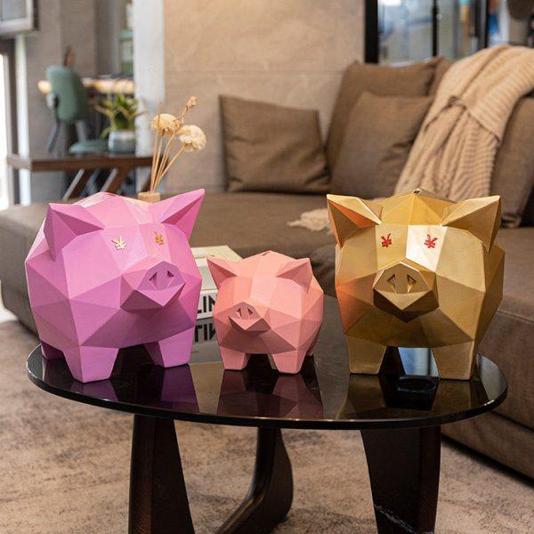 大人用存钱罐摆件创意北欧大容量小猪储蓄罐只进不出儿童生日礼物