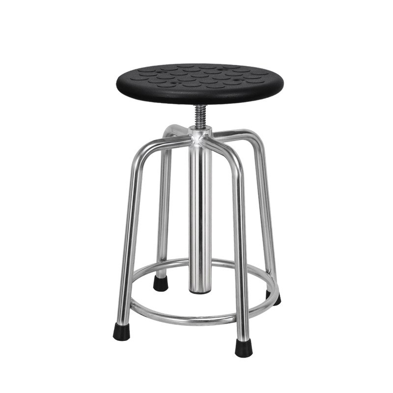 不锈钢凳子加厚304工厂车间流水线实验室防静电椅 螺旋升降高脚凳