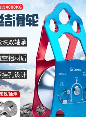坎乐户外过结滑轮攀岩横渡吊运索道滑索应急救援侧板滑轮组大滑轮