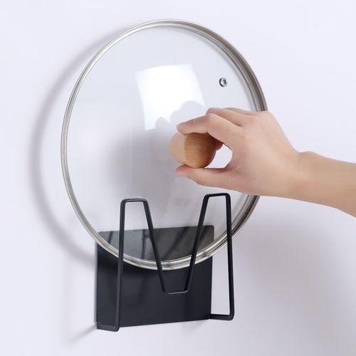 锅盖架子家用砧板粘板案板壁挂收纳锅盖架L免打孔厨房菜板架整理