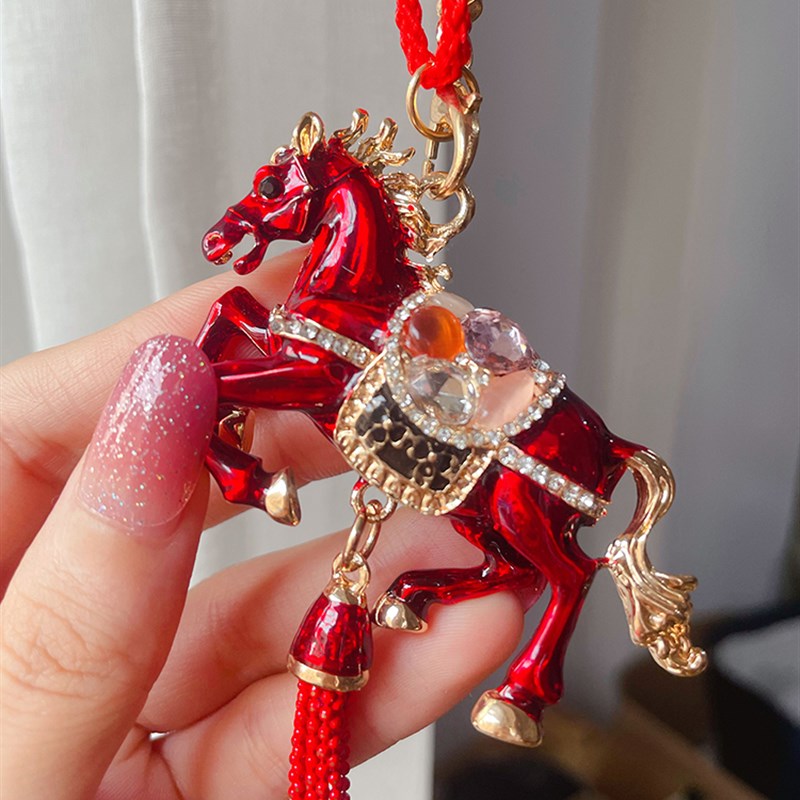 中国风骏c马车挂女车内车载挂件高档吊坠小马高级男士挂饰汽车饰