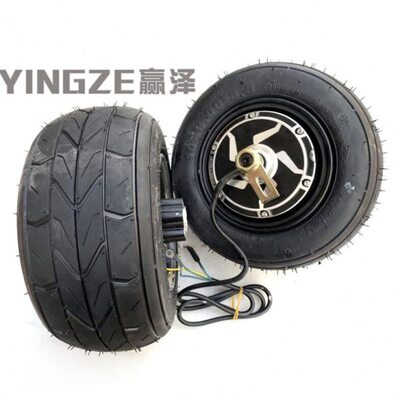 改装小哈雷电动车48V800/1000W电机轮毂10X6.00-6寸轴承轮毂轮胎