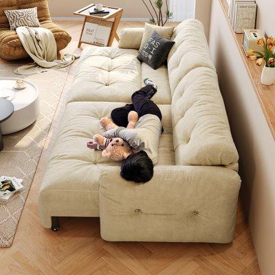 法莎蒂云朵电动沙发客厅奶油风伸缩人类狗窝布艺懒人多功能沙发床,住宅家具,布艺沙发,淘宝优惠券,粉丝福利购,淘宝优惠卷