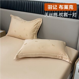 定天定制春 做丝棉纯色宽边枕套30x50夏40x60 50x75 51x91枕头套