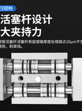 动FT宽阔型平行开闭加长夹爪气H手指气缸MHL2-10D16D20D25D32D1D2
