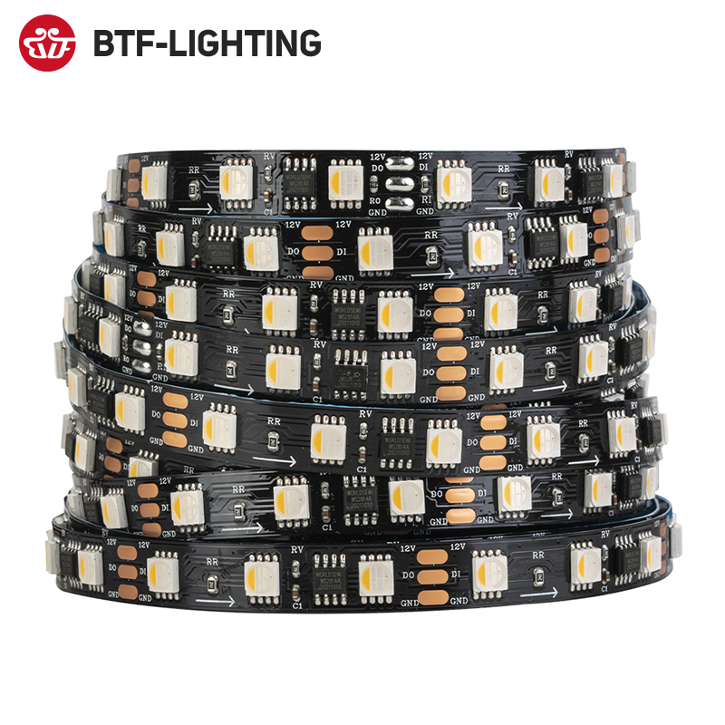 LED全彩RGBW4合1幻彩WS2814高亮跑马流水可编程亮化12V24V灯带