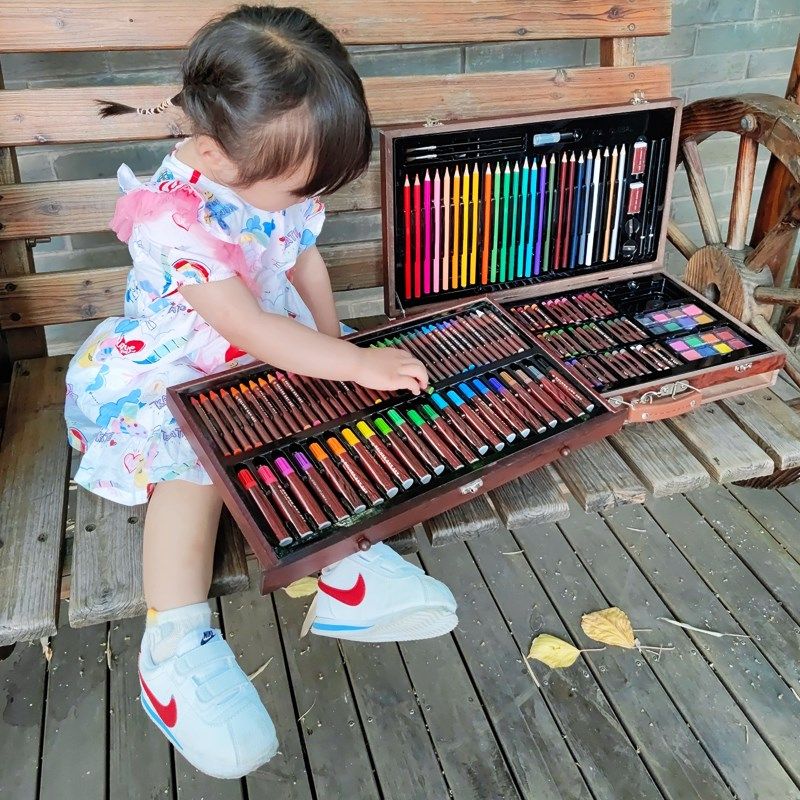 ESME儿童画笔学生美术彩笔画画工具套装幼儿绘画礼盒生日礼物中性