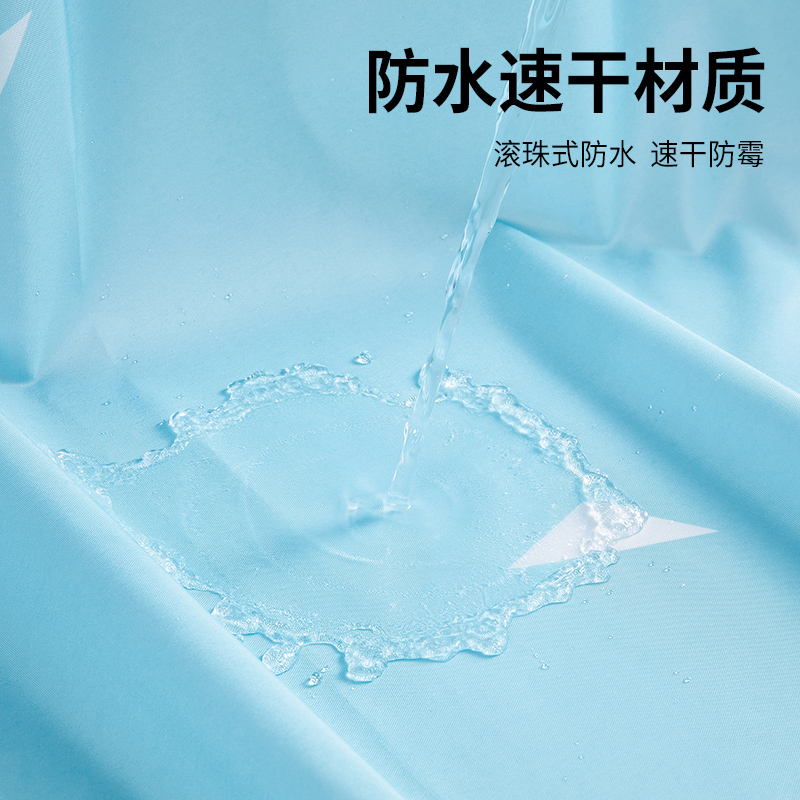 浴室防水布浴帘套装免打孔防霉门帘隔断帘卫生间帘子加厚淋浴挂帘