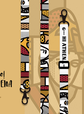 SDAN雅典娜可调节长度斜挎绳挂脖防丢手机壳挂绳微单相机肩带