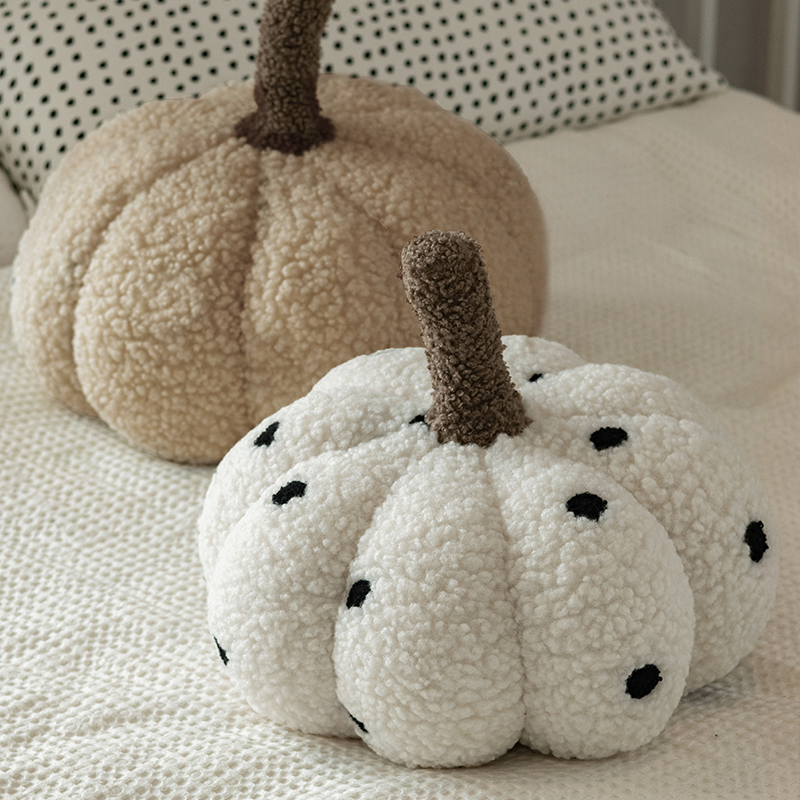 【悉屋】立体异形 南瓜抱枕氛围感 羊羔毛绒沙发抱枕靠包客厅靠垫