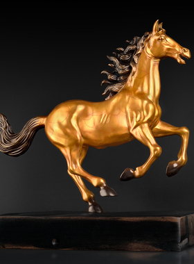 马摆件纯铜开业乔迁礼品刻字马到成功现代客厅招财摆设办公室装饰