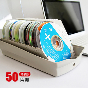 安尚光盘盒盒高档大容量光碟收纳创意标签检索50片cd收纳册cd碟片