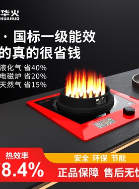 华火电燃灶电生明火2500W防水电焰灶台式电磁加热大火力热效率高