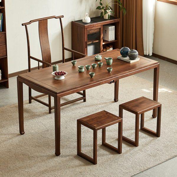 yamoo北美黑胡桃木茶桌禅意简约家用办公全实木茶台现代功夫茶几,住宅家具,家用茶台/茶桌,淘宝优惠券,粉丝福利购,淘宝优惠卷