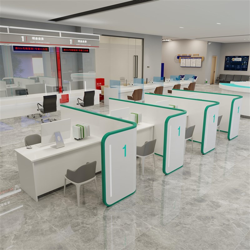 银行前台志愿者服务台柜台咨v询导览台国家电网业务台非现金接待