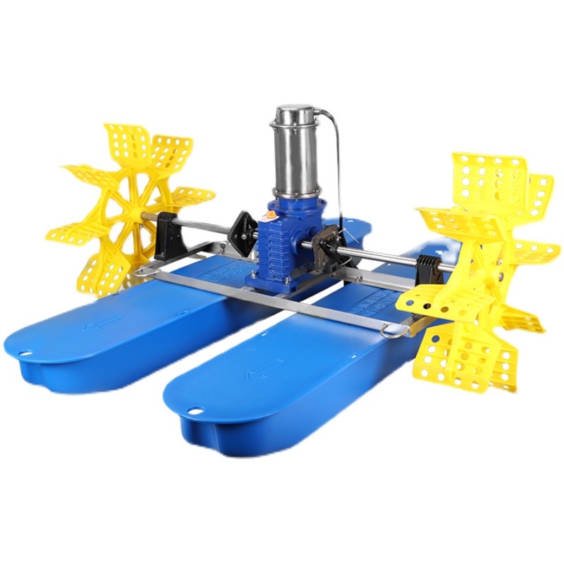 水车式增氧机池塘鱼池养殖增氧泵大功率不M锈钢水冷式鱼塘增氧机