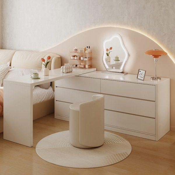 床头桌卧室床边桌梳妆台书桌化妆台斗柜一体2025新款化妆桌收纳柜,住宅家具,床边桌,淘宝优惠券,粉丝福利购,淘宝优惠卷