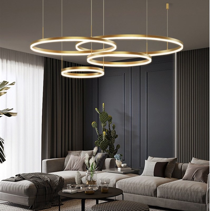 客厅吊灯全铜现代简约大气餐v厅主卧室极简轻奢全光谱灯具2023新