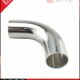 304 316L不锈钢加长焊接卫生级90度弯头内外镜面抛光冲压亮光弯管