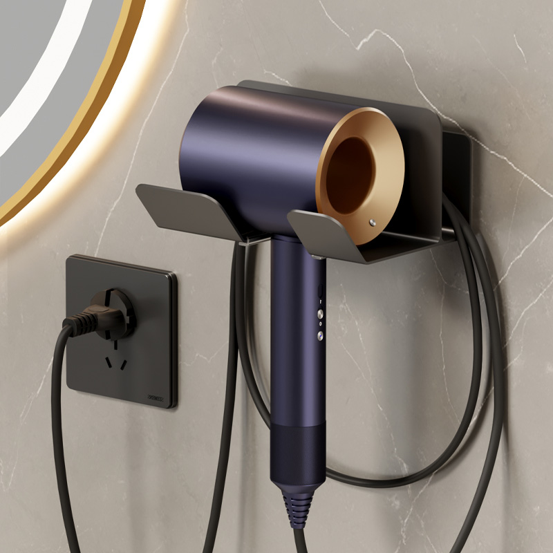 吹风机置物架免打孔浴室电吹风挂架卫生间支架风筒放X置架收纳架