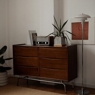 一梦居北欧复古实木六斗柜储物柜卧室客厅玄关收纳抽屉柜小户型柜
