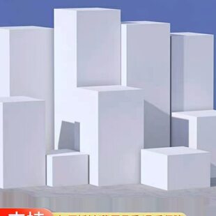 地台展示台橱窗长方体木制烤漆模特白色底座商业陈列展柜展会展台