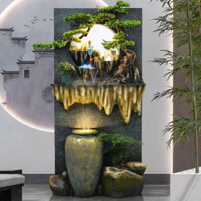 水幕墙假山流水喷泉屏风隔断户外装饰花园庭院造景酒店公司大摆件,家居饰品,户外/庭院摆件,淘宝优惠券,粉丝福利购,淘宝优惠卷
