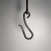 手工锻打 茶道自在钩配件 烛台花器挂钩 艺术装 饰铁钩