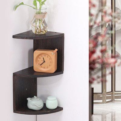 烧桐木客厅墙角隔板置物架壁挂式多层格子架转角花架茶壶展示架,住宅家具,多宝格/博古架,淘宝优惠券,粉丝福利购,淘宝优惠卷