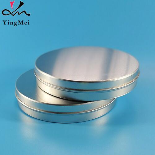 2个通用便携茶饼盒200克357克茶饼收纳大铝盒 圆形天地铝制金属盒