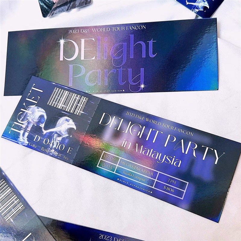 手幅定制明星演唱会应援满天星珠光铜版纸票根来稿满天星手幅定制