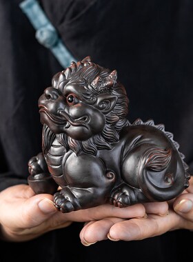 国潮招财貔貅公母一对茶宠摆件家居客厅办公室装饰品乔迁开业送礼