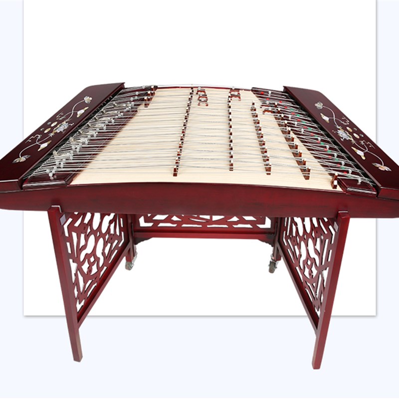 紫檀色L124杨琴乐器专业演奏乐器扬琴木雕龙杨琴