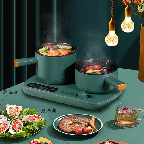 电煮锅多功能宿舍学生锅小电锅分离式家用蒸煮炒一体锅小锅煮面锅