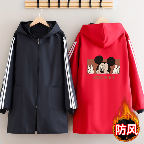 时尚罩衣女加绒加厚家用厨房防水围裙长袖可外穿工作服可定制耐脏