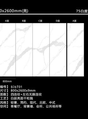 岩爆款800*2600板现代轻56568奢简墙约新砖中式山水背景瓷工厂