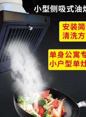 厨房型吸油烟机公寓挂式侧吸式壁单灶抽油烟机强力油小烟90459扇