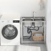 洗菜盆洗双槽厨房304不锈钢碗简易落地带架子家用池DSA802双水池