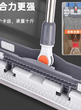 6把1K3布平板拖家用2023新款一拖拖净夹板抹夹布毛巾拖布地192木