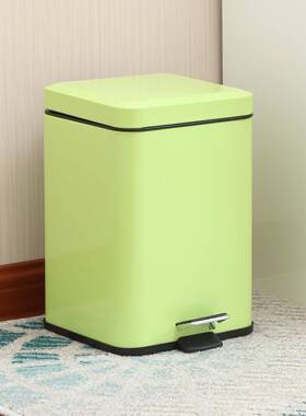 式钢不锈垃圾桶厂家方形家用酒店卫生间创生MD-HR004意欧脚踏带盖