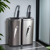 酒店大堂不锈钢雨伞桶商用立式 方形门口轻奢置伞收纳架放雨伞筒