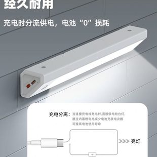 ??卧室玄关免布线衣柜橱柜磁吸酷毙灯USB充电智能调光感应开关