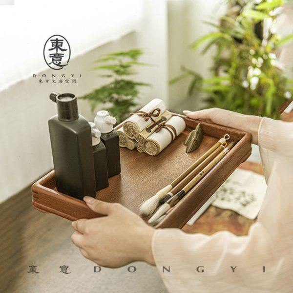 南美花梨木实木文盘托盘茶盘文房四宝毛笔砚台书法木质收纳置物盘,文具电教/文化用品/商务用品,文房四宝,淘宝优惠券,粉丝福利购,淘宝优惠卷
