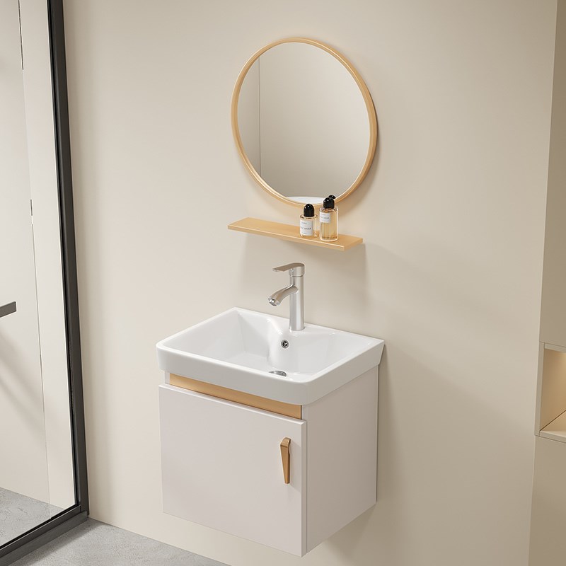 卫生间挂墙式小户型加厚浴室柜组合一体陶瓷盆Q洗手盆柜洗脸洗漱